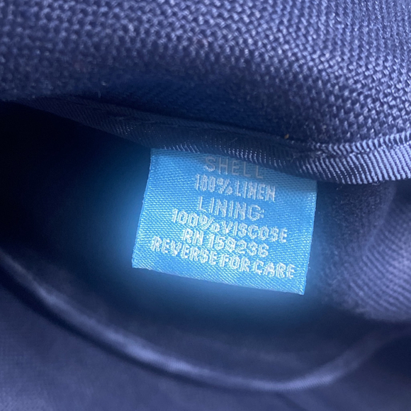 J McLaughlin Blazer Womens 6 Blue Linen Jacket Double Breasted Buttons Career - Picture 9 of 10